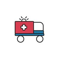 icône de médecine ambulancière vecteur