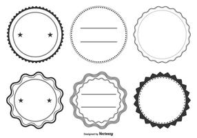 Ensemble de formes d'étiquettes assorties vecteur