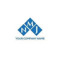 création de logo de lettre nmj sur fond blanc. concept de logo de lettre initiales créatives nmj. conception de lettre nmj. vecteur