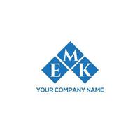 création de logo de lettre emk sur fond blanc. concept de logo de lettre initiales créatives emk. conception de lettre emk. vecteur