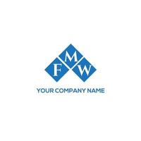 création de logo de lettre fmw sur fond blanc. fmw creative initiales lettre logo concept. conception de lettre fmw. vecteur