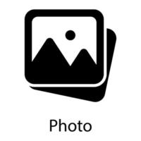 icône de glyphe d'image isolé sur fond blanc vecteur