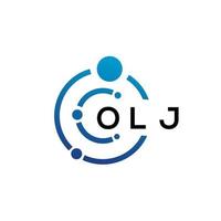 création de logo de technologie de lettre olj sur fond blanc. olj initiales créatives lettre il concept de logo. conception de lettre olj. vecteur