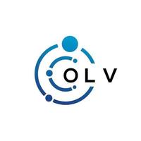 création de logo de technologie de lettre olv sur fond blanc. olv initiales créatives lettre il logo concept. conception de lettre olv. vecteur