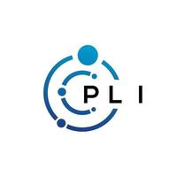 création de logo de technologie de lettre pli sur fond blanc. pli creative initiales lettre il logo concept. conception de lettre pli. vecteur