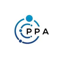 création de logo de technologie de lettre ppa sur fond blanc. ppa initiales créatives lettre il logo concept. conception de lettre ppa. vecteur