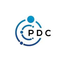 création de logo de technologie de lettre pdc sur fond blanc. pdc creative initiales lettre il logo concept. conception de lettre pdc. vecteur