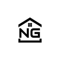 création de logo de lettre ng sur fond blanc. ng concept de logo de lettre initiales créatives. conception de lettre ng. vecteur