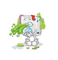 dessin animé de vecteur de machine à laver
