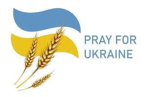 priez pour l'ukraine, arrêtez la guerre en ukraine concept, drapeau ukrainien