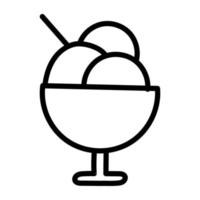 une conception d'icône de cornet de crème glacée vecteur