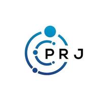 création de logo de technologie de lettre prj sur fond blanc. prj initiales créatives lettre il logo concept. conception de lettre prj. vecteur