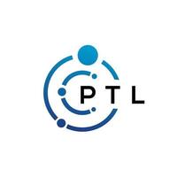 création de logo de technologie de lettre ptl sur fond blanc. ptl creative initiales lettre il concept de logo. conception de lettre ptl. vecteur