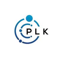 création de logo de technologie de lettre plk sur fond blanc. plk creative initiales lettre il logo concept. conception de lettre plk. vecteur