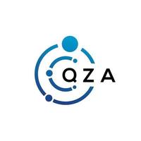 création de logo de technologie de lettre qza sur fond blanc. qza initiales créatives lettre il concept de logo. conception de lettre qza. vecteur
