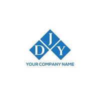création de logo de lettre djy sur fond blanc. concept de logo de lettre initiales créatives djy. conception de lettre djy. vecteur