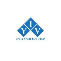 création de logo de lettre yiv sur fond blanc. concept de logo de lettre initiales créatives yiv. conception de lettre yiv. vecteur