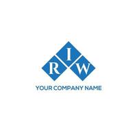 concept de logo de lettre initiales créatives riw. conception de lettre riw. création de logo de lettre riw sur fond blanc. concept de logo de lettre initiales créatives riw. conception de lettre riw. vecteur