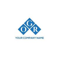 création de logo de lettre ogr sur fond blanc. concept de logo de lettre initiales créatives ogr. conception de lettre ogr. vecteur
