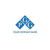 création de logo de lettre pgg sur fond blanc. concept de logo de lettre initiales créatives pgg. conception de lettre pgg. vecteur