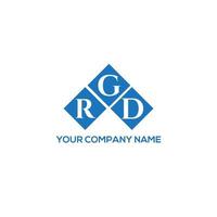 création de logo de lettre rgd sur fond blanc. concept de logo de lettre initiales créatives rgd. conception de lettre rgd. vecteur