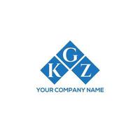 création de logo de lettre kgz sur fond blanc. concept de logo de lettre initiales créatives kgz. conception de lettre kgz. vecteur