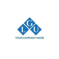 création de logo de lettre lgu sur fond blanc. concept de logo de lettre initiales créatives lgu. conception de lettre lgu. vecteur
