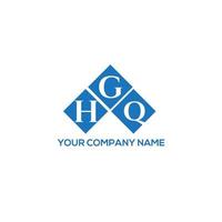 création de logo de lettre ghq sur fond blanc. concept de logo de lettre initiales créatives ghq. conception de lettre ghq. vecteur