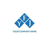 création de logo de lettre fyj sur fond blanc. concept de logo de lettre initiales créatives fyj. conception de lettre fyj. vecteur