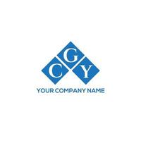 création de logo de lettre cgy sur fond blanc. concept de logo de lettre initiales créatives cgy. conception de lettre cgy. vecteur