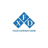 création de logo de lettre xfd sur fond blanc. concept de logo de lettre initiales créatives xfd. conception de lettre xfd. vecteur