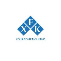 création de logo de lettre xfk sur fond blanc. concept de logo de lettre initiales créatives xfk. conception de lettre xfk. vecteur