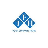 création de logo de lettre tfh sur fond blanc. concept de logo de lettre initiales créatives tfh. conception de lettre tfh. vecteur