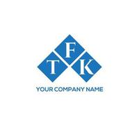 création de logo de lettre tfk sur fond blanc. concept de logo de lettre initiales créatives tfk. conception de lettre tfk. vecteur