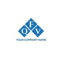 création de logo de lettre qfv sur fond blanc. concept de logo de lettre initiales créatives qfv. conception de lettre qfv. vecteur