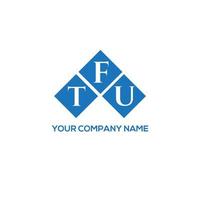 création de logo de lettre tfu sur fond blanc. concept de logo de lettre initiales créatives tfu. conception de lettre tfu. vecteur