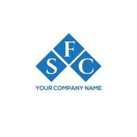 création de logo de lettre sfc sur fond blanc. concept de logo de lettre initiales créatives sfc. conception de lettre sfc. vecteur