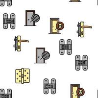 types de portes intérieures vecteur modèle sans couture