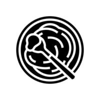 purée d'épinards glyphe icône illustration vectorielle vecteur
