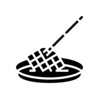 Illustration vectorielle de l'icône du glyphe du fabricant de fondue au chocolat vecteur