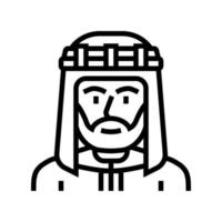 citoyen égyptien ligne icône illustration vectorielle vecteur