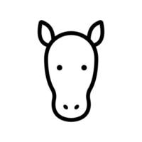 vecteur d'icône de cheval. illustration de symbole de contour isolé