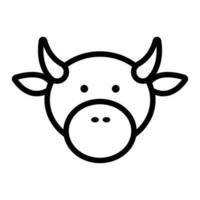 vecteur d'icône de vache. illustration de symbole de contour isolé
