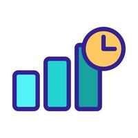 croissance temporaire de l'icône de vecteur. illustration de symbole de contour isolé vecteur