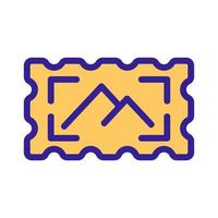 un timbre représentant les montagnes de l'icône vectorielle. illustration de symbole de contour isolé vecteur