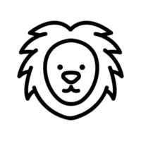 vecteur d'icône de lion. illustration de symbole de contour isolé
