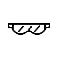 vecteur d'icône de lunettes de sport. illustration de symbole de contour isolé