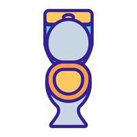 vecteur d'icône de toilette. illustration de symbole de contour isolé