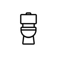 vecteur d'icône de toilette. illustration de symbole de contour isolé