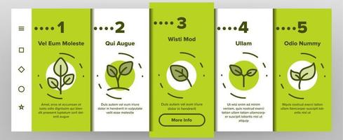 couleur différentes plantes signe vecteur onboarding